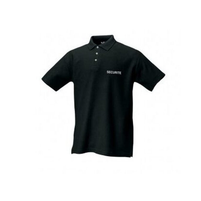 Polo noir SECURITE