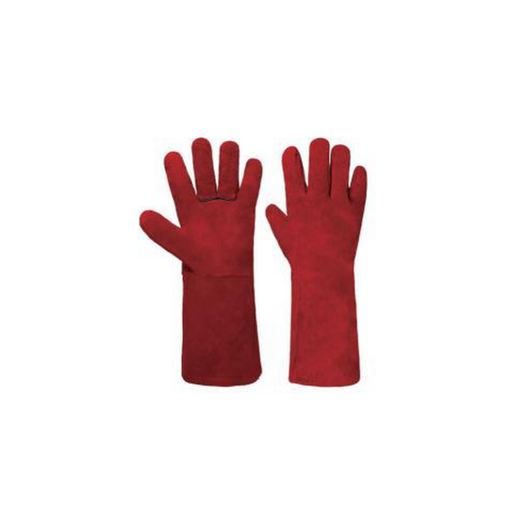 Gants Soudage Cuir Rouge